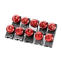Vista 1 de Kit de pernos de carenado de motocicleta, Keenso M5 Tornillo de carenado con tuerca de clip de velocidad (rojo)