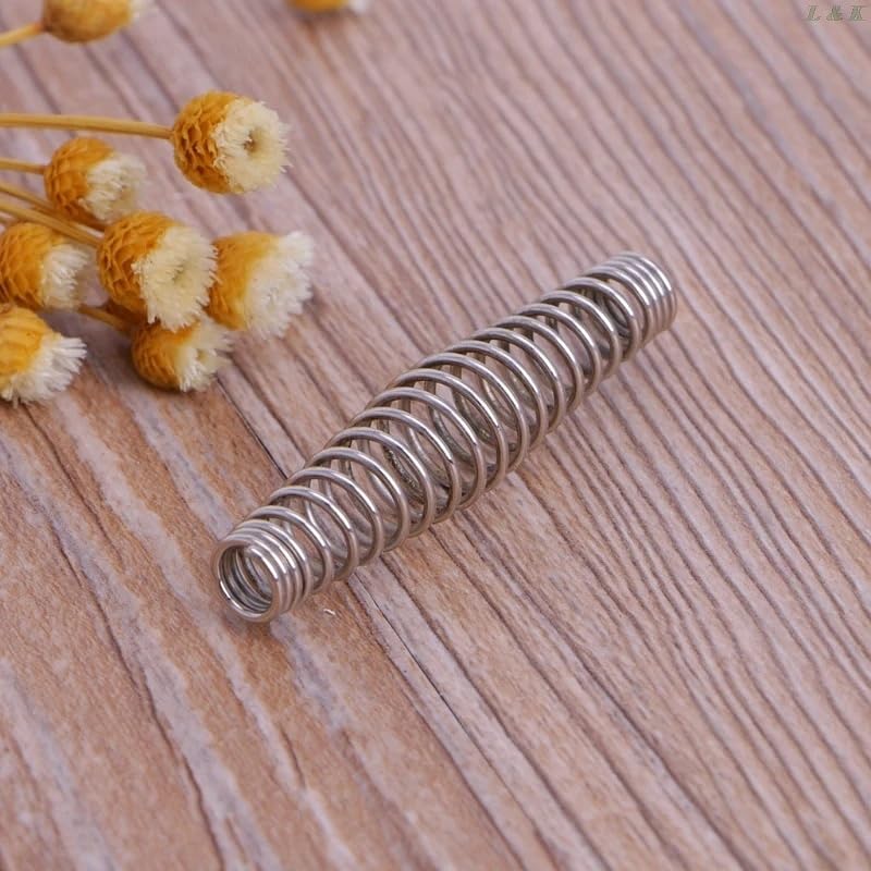 Replacement Metal Compression Spring, Silver, Heavy Duty Stainless Steel, Industrial Grade Coil Springs for Hardware, Tools