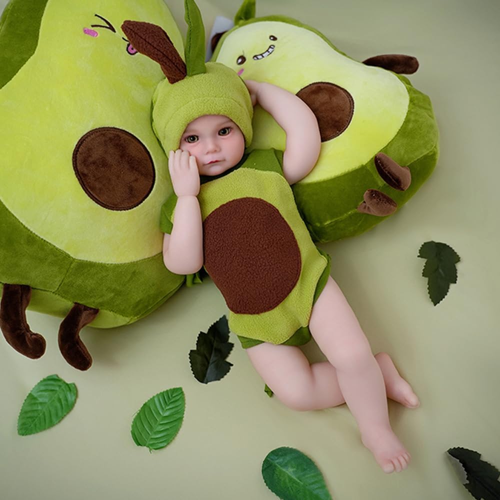 All Silicone Doll Sleeping with Eyes Closed, 15.7inch a Realistic Handcrafted boy, a Realistic Elastic and Soft Reborn Baby Doll, a Silicone Full-Body and Accessory for Children 3+ Collector