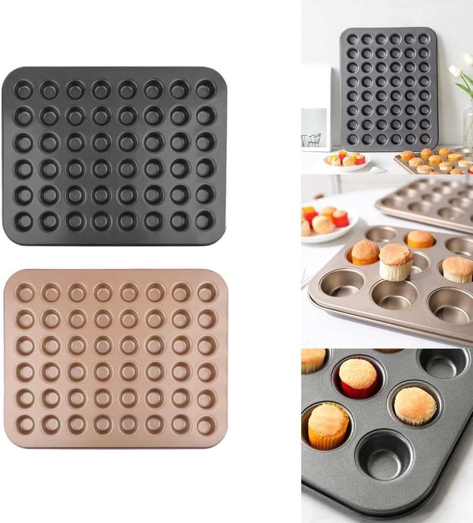 48 Cavities Durable Mini Muffin Baking Dish Dessert Baking Pans Perfect for Cake