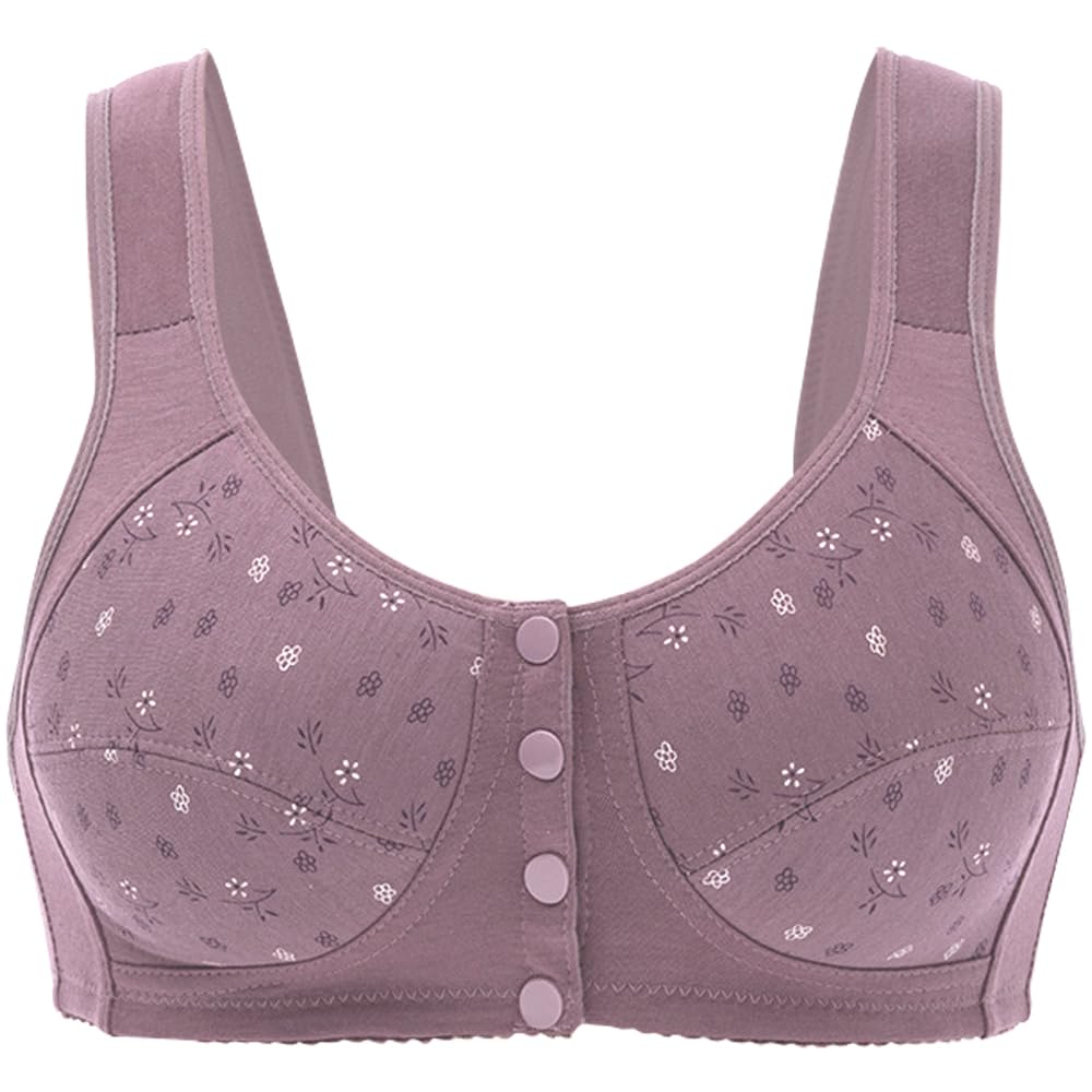 Dress CiciBreastfeeding Bra No Padding, Front Snap Nursing Bra, Cotton Maternity Bra