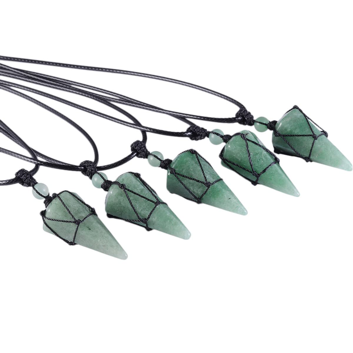 KYEYGWO Hexagonal Crystal Pendant with Adjustable Leather Cord - Image 3
