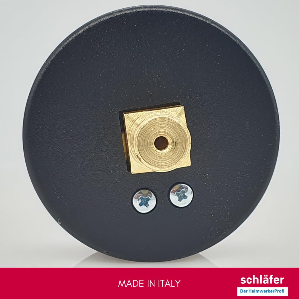 Schläfer 0930162 | Hinteres hydraulisches Manometer Axialer Anschluss 3/8" Skala 0-4 bar 63 mm für Luft-Wasser-Heizungssysteme mit hydraulischer Druckanzeige