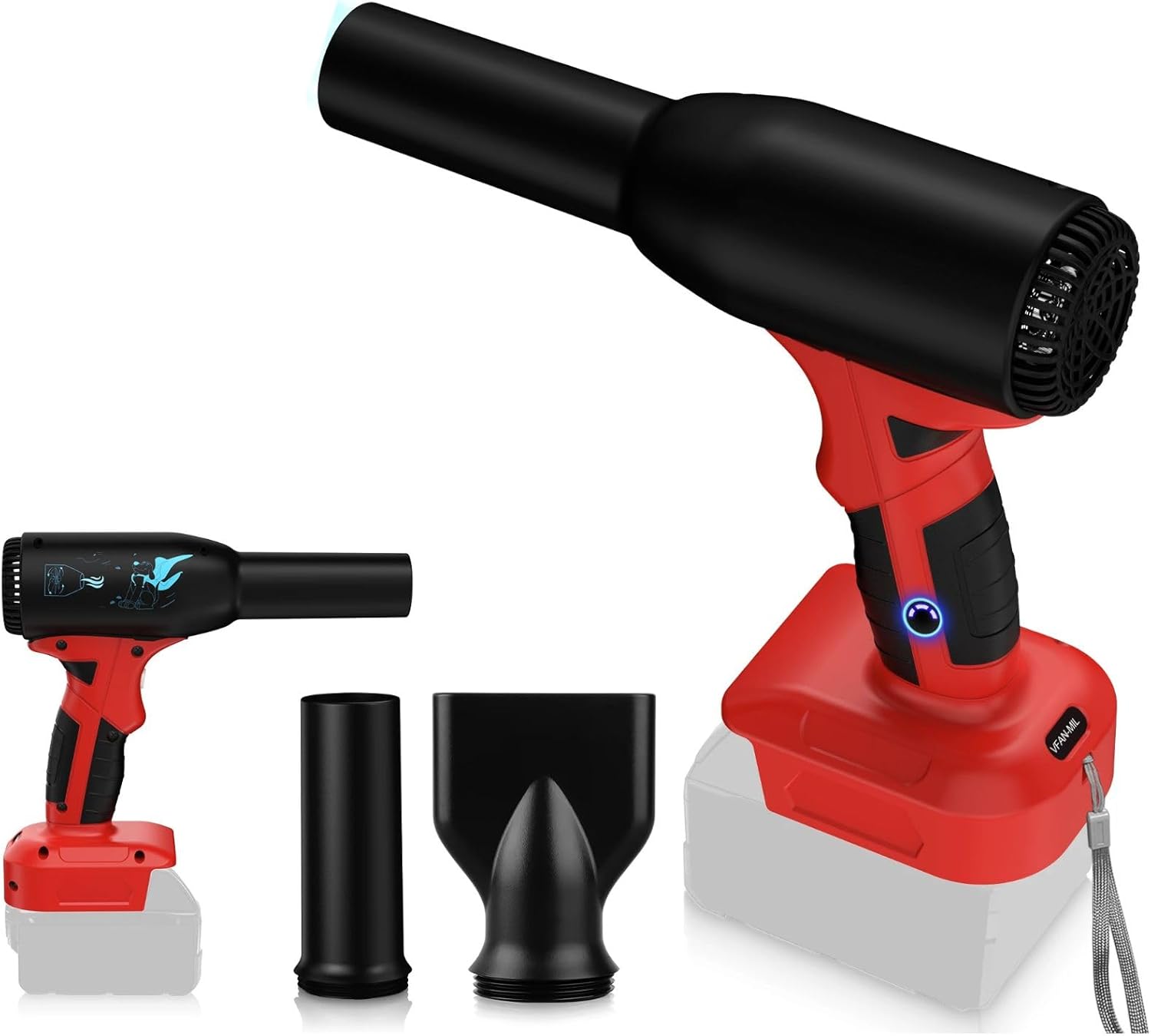 Cordless Dust Blower for Milwaukee 18V for M18 Battery,Leaf Blower for Milwaukee Jet Dry Mini Compressed Air Duster for Camping BBQ(Battery not Included)