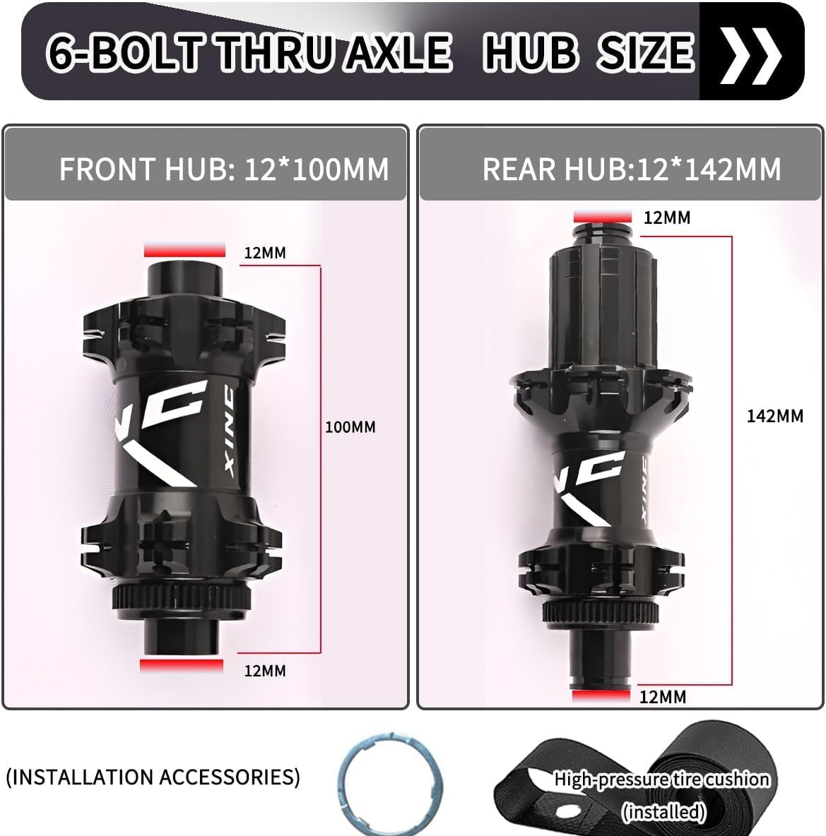 Juego De Ruedas Bicicleta Carretera 700C 40/50Mm Eje Pasante Center-Lock 24H 12*100/12*142Mm Frenos Disco Aleación Aluminio Cassette 7-12 Velocidades