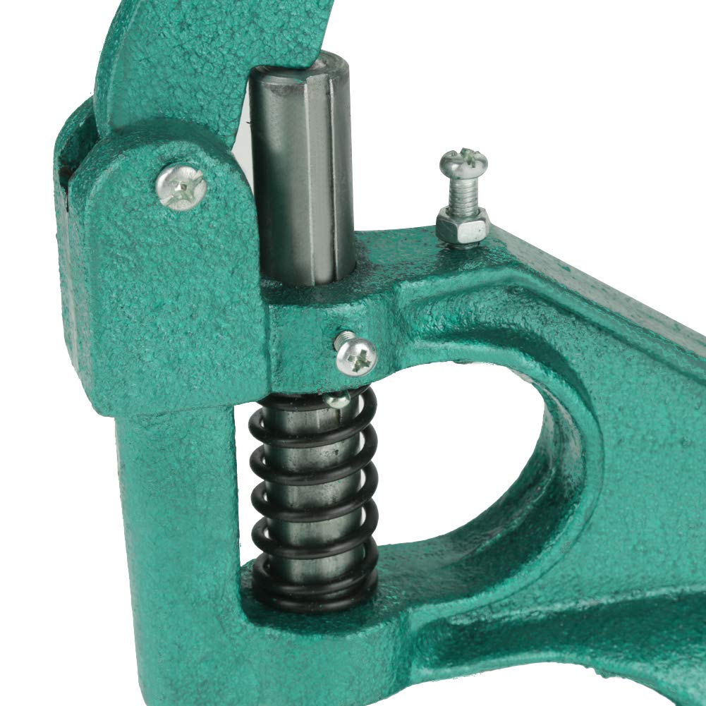 lyrlody Máquina Perforadora de Ojales Manual, Kit de Herramientas con 3 Troqueles y 1500 Ojales de 6/10/12 mm