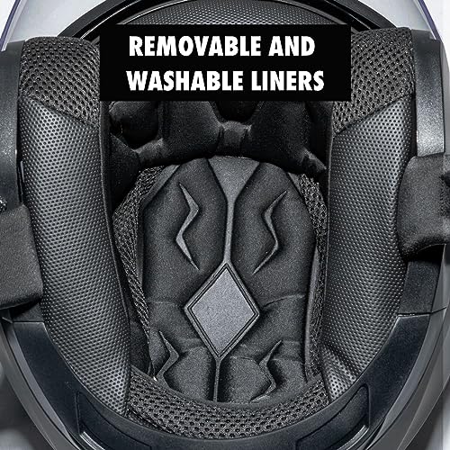 Voss Helmets 310 Tucson Three Quarter 3/4 Dual Lens Motorcycle Helmet. Matte Purple Skull & Rose. Xs. Dot Certified. #TOP6