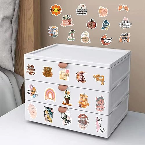 Yasticker 110 Inspirational Words Stickers Boho Hippie Motivational Quote Sticker Trendy Vinyl Waterproof Decal For Laptop Scrapbooking Water Bottle Skateboard Student Lunch Box Teen Bike #TOP4