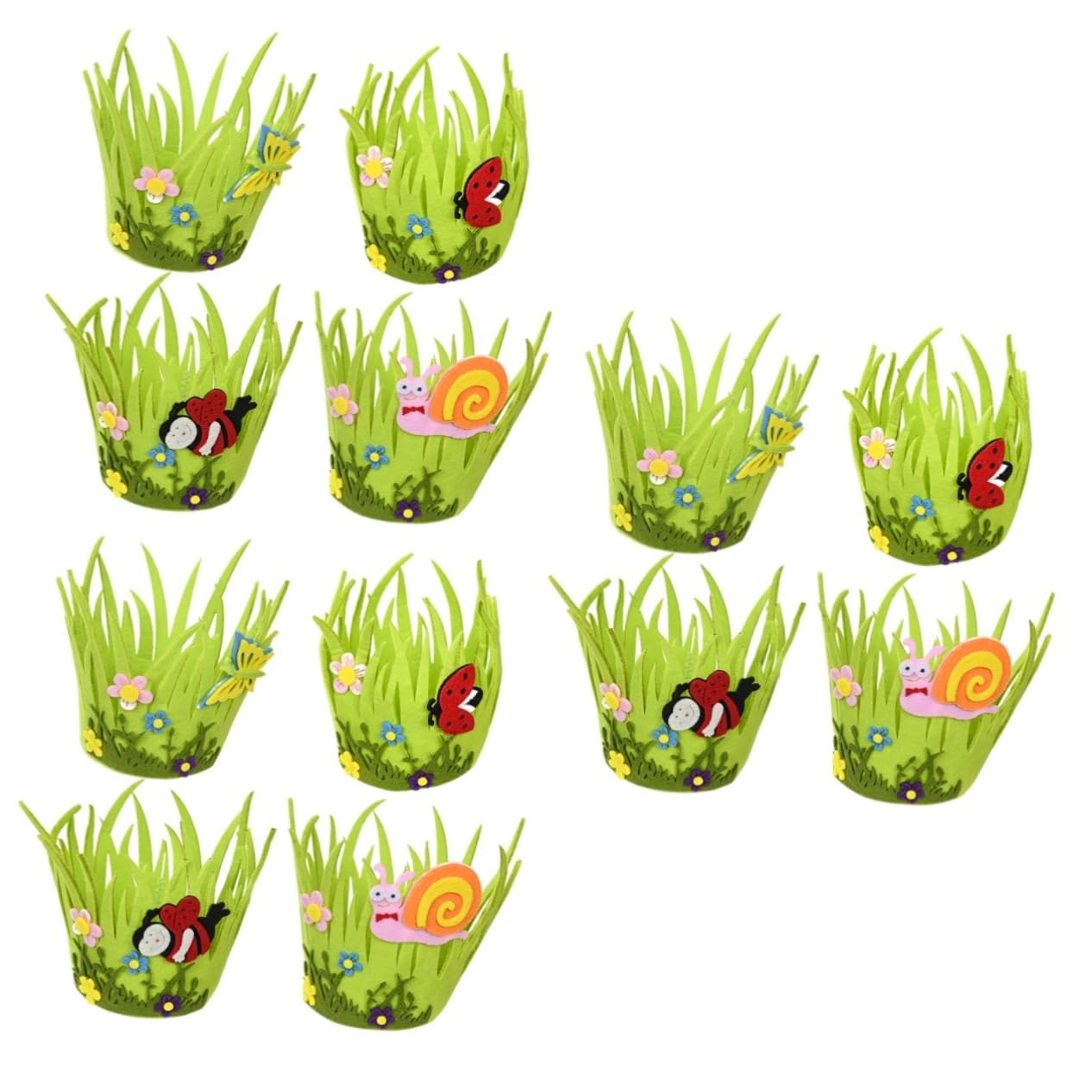 3 Sätze Eierkorb Osterkörbchen Aus Stoff Große Leere Osterkörbe Ostereierfarbe Easter Eggs Aufbewahrungskorb Für Süßigkeiten Süßigkeitenkorb Für Vlies Green 4 Stück * 3