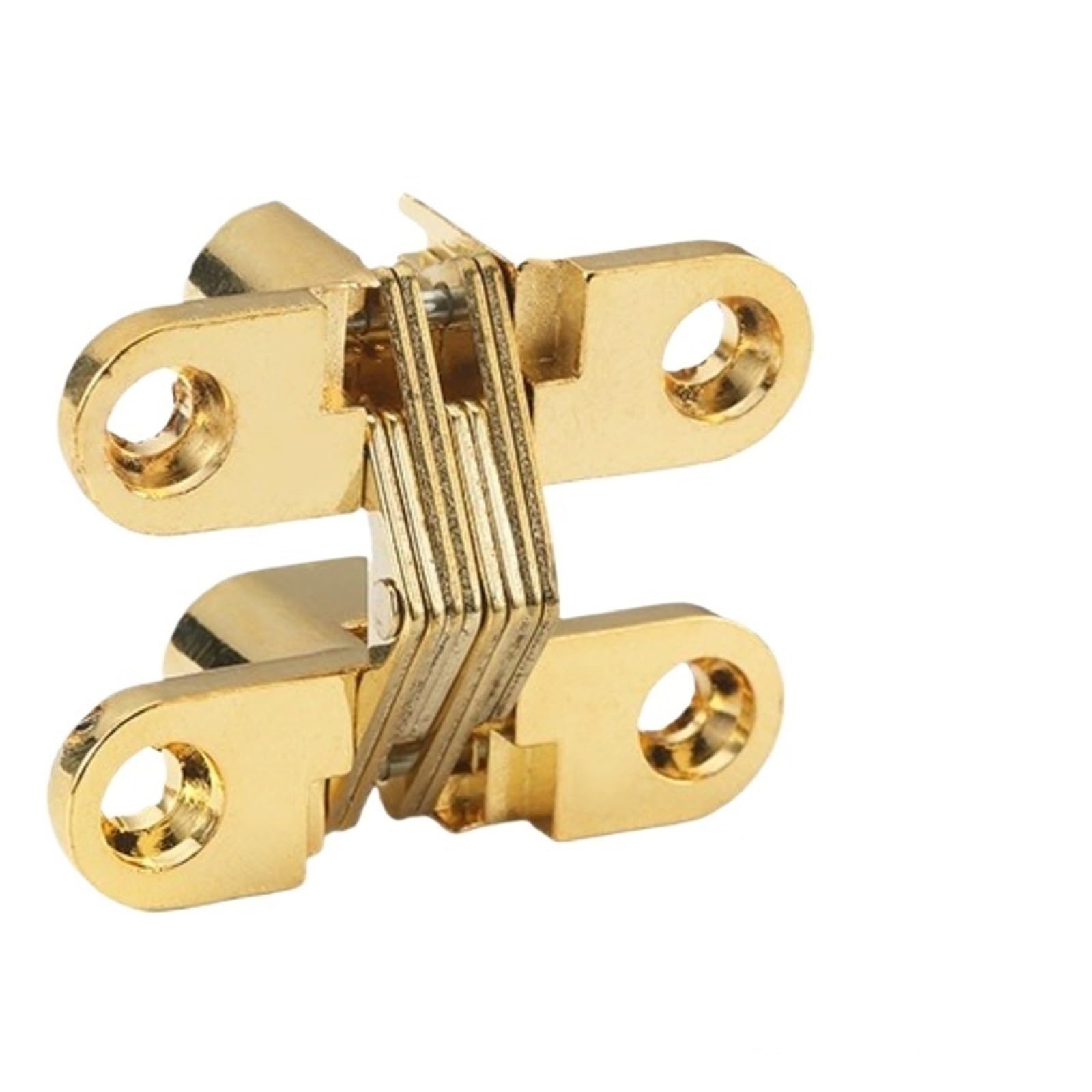 Rugaikerba Silver Color Cross Door Hinge, Hidden Invisible Bearing Hinges, For Furniture Window