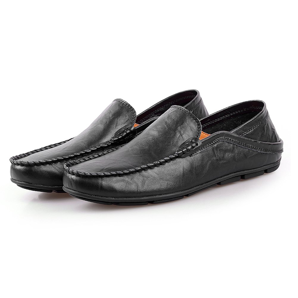rismart Hombre Conducción Ponerse Comodidad Cuero Mocasines Zapatos