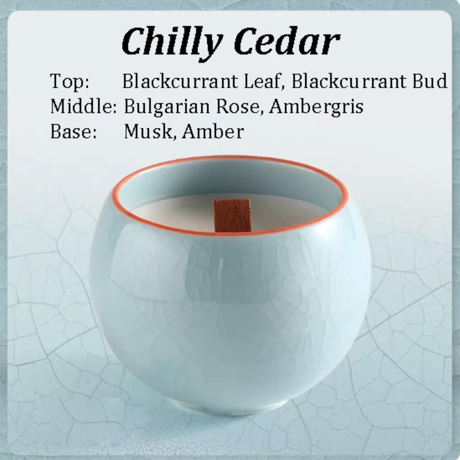 Candele in ceramica Ellipse Candele for aromaterapia naturale, di lunga durata, altamente profumate for alleviare lo stress(Chilly Cedar)