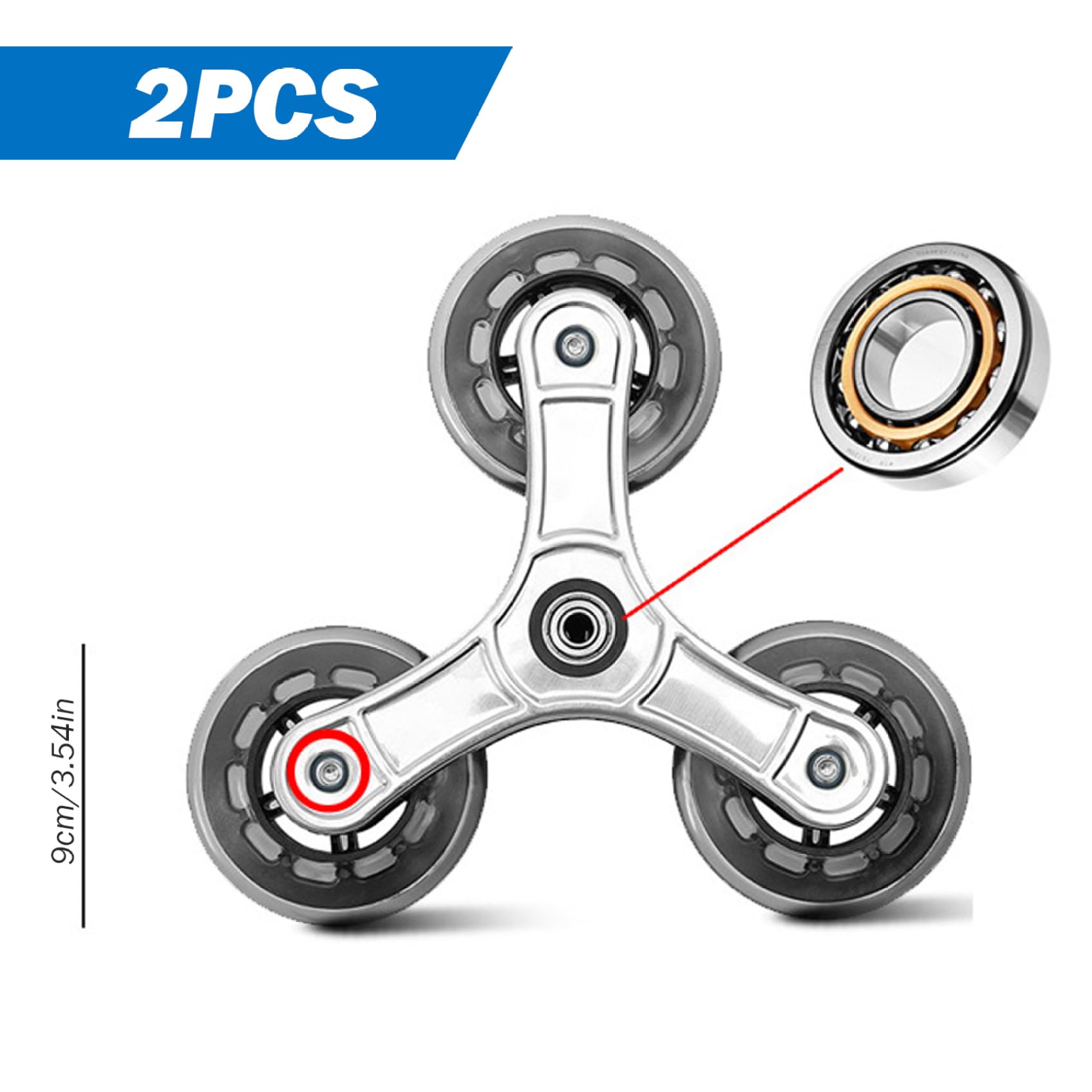 Reladores, ruedas de trepadora de escaleras 2 PCS Triangular acero inoxidable Ruedas Ruedas de ruedas de servicio pesado Rotable Rotable Rotatable para bolsas de compras carro de carrito
