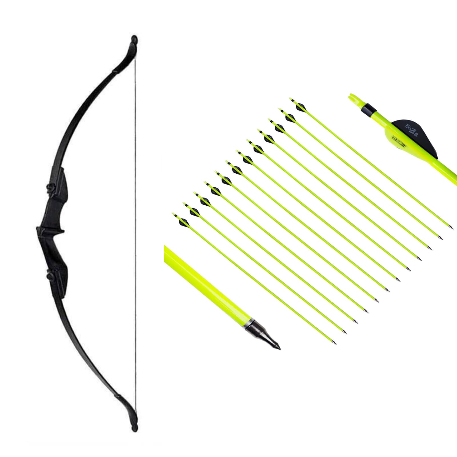 53" Takedown Recurve Bow and Arrow Set Adult 30/40LBS Archery Right Left Hand Archery Target Practice Outdoor Hunting 12pcs Mixed Carbon Arrow (B-12 arrows, 30lbs)