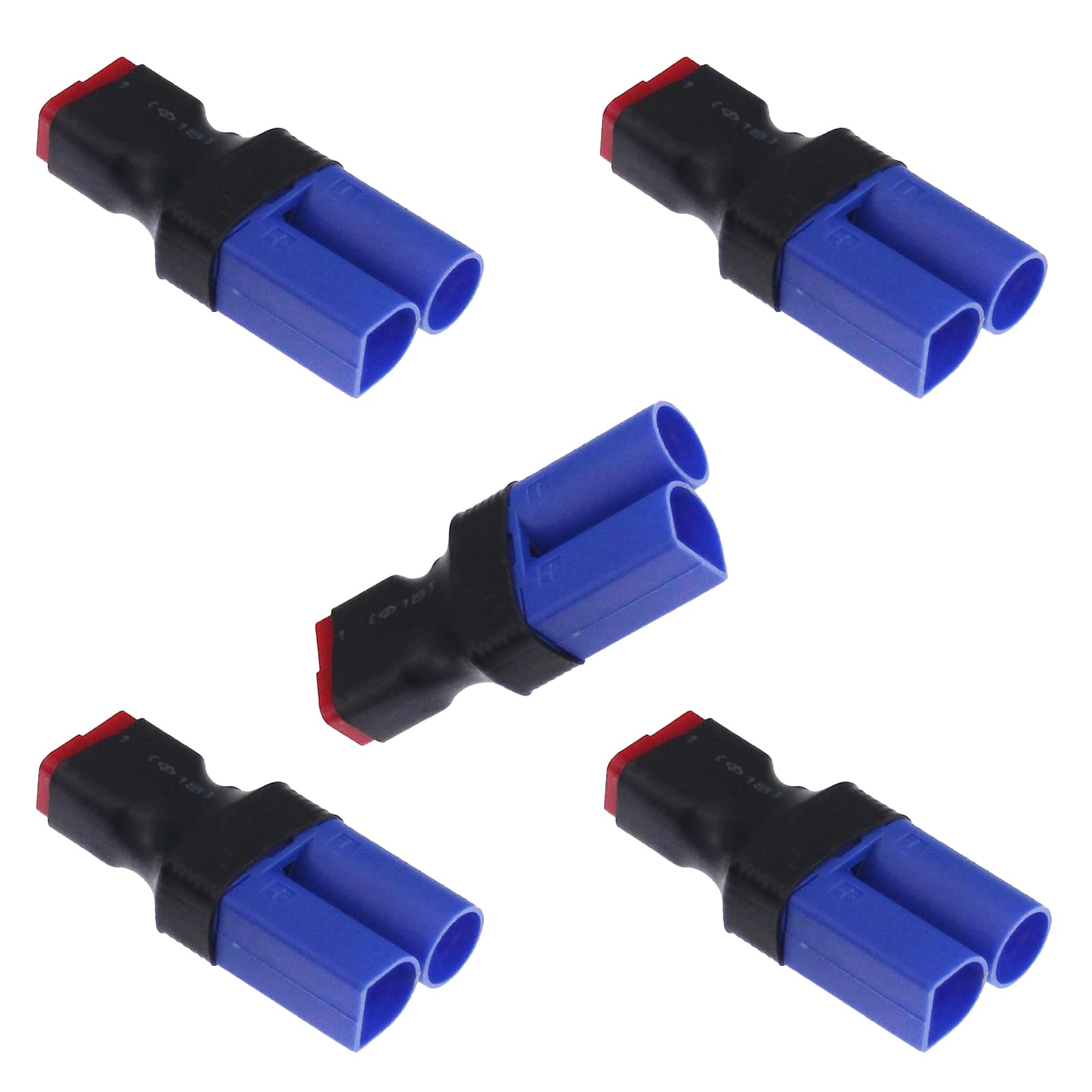 5-Pack T-Plug Female Connector to EC5 Male Connector No Wire Adapter Plug for RC LiPo Battery FPV DIY Models