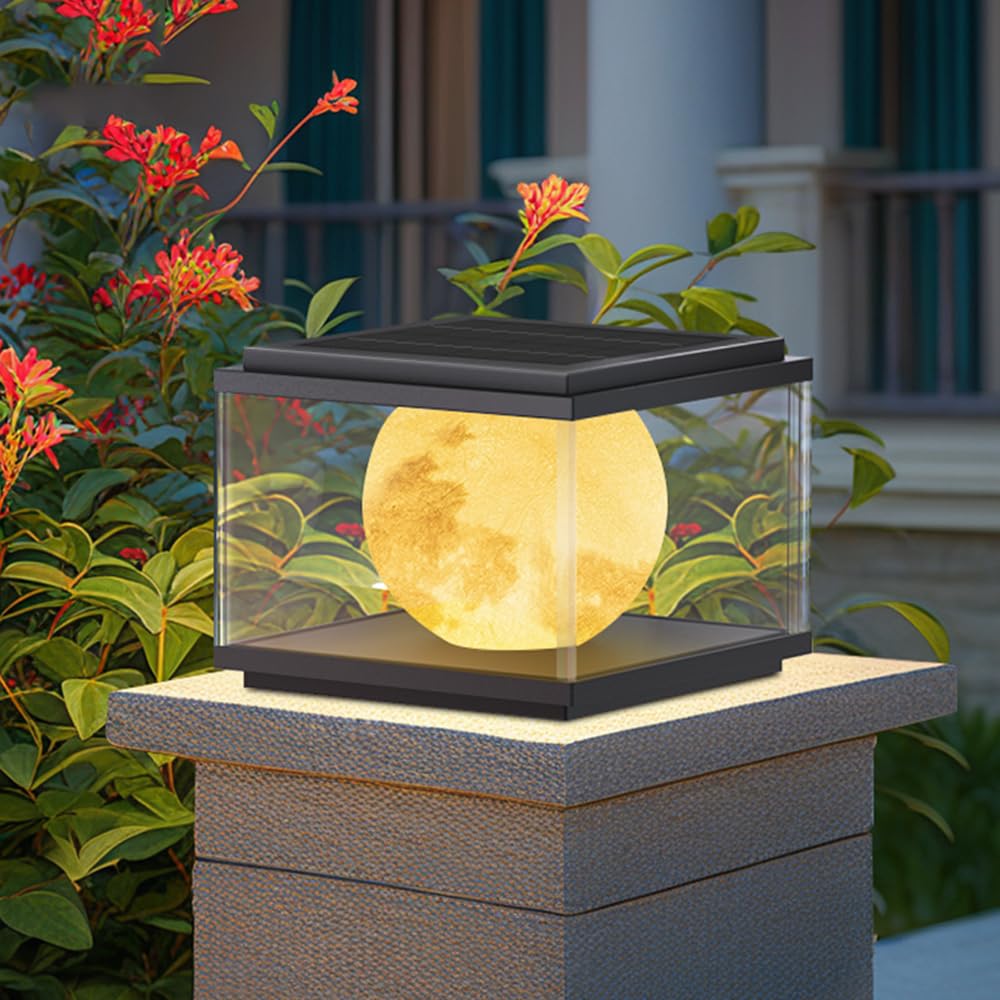 Farolas solares para exterior con carcasa impermeable para iluminar postes oscuros