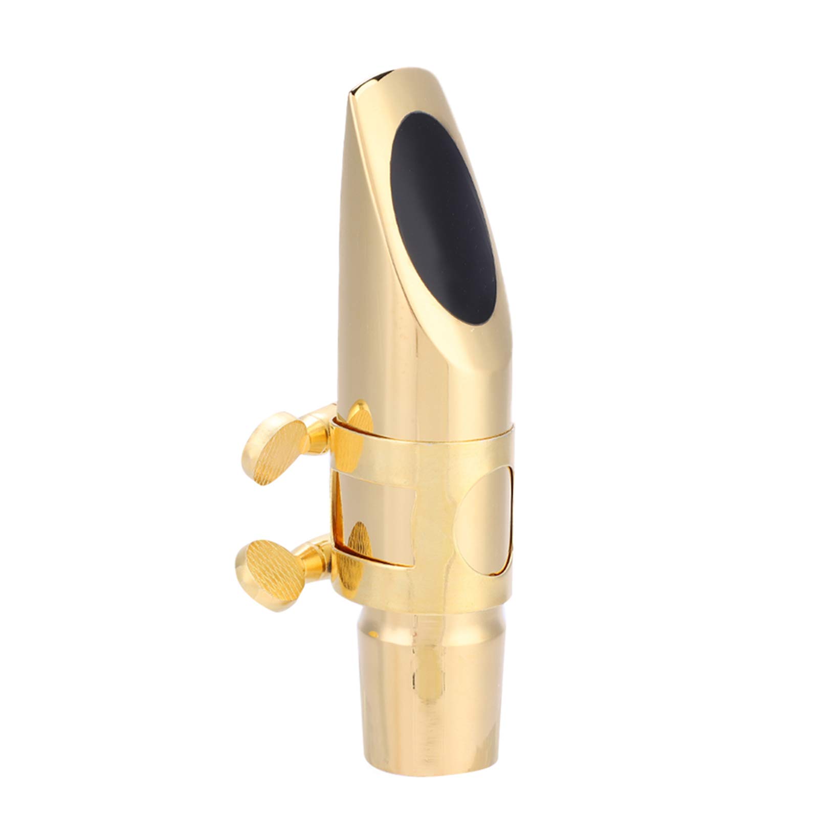 Domary Bocchino per Sassofono in Ottone Bocchino per Sassofono Contralto 8C con Cappuccio e 2 Cuscinetti Suonare Il Jazz in Ottone Dorato