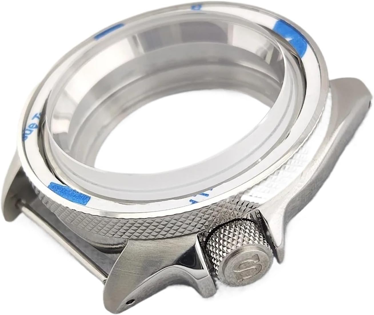42mm Stainless Steel Watch Case for NH35/NH36 Movement with Sapphire Glass and Screw-in Crown