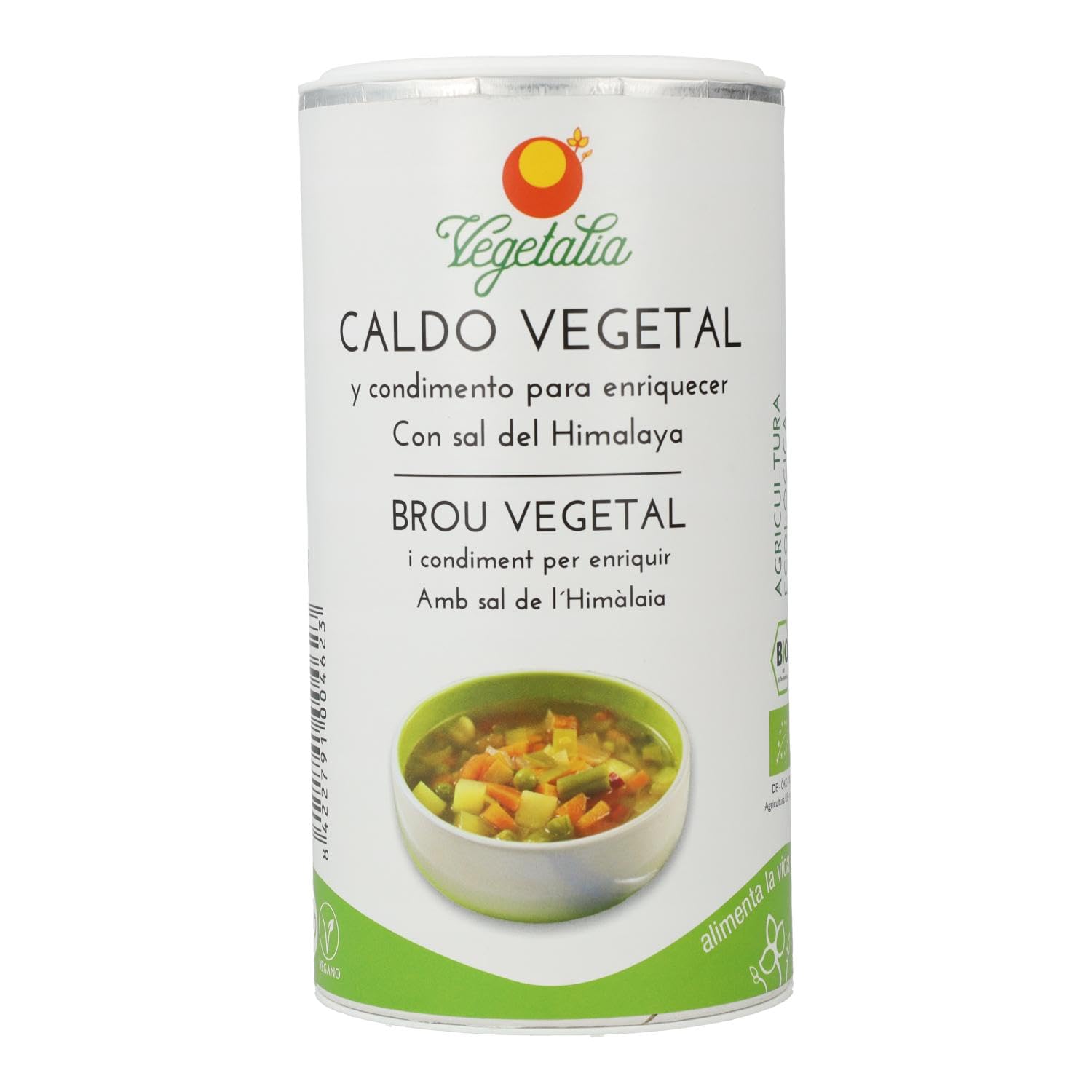 Caldo Vegetal en polvo con Sal del Himalaya sin gluten Vegetalia