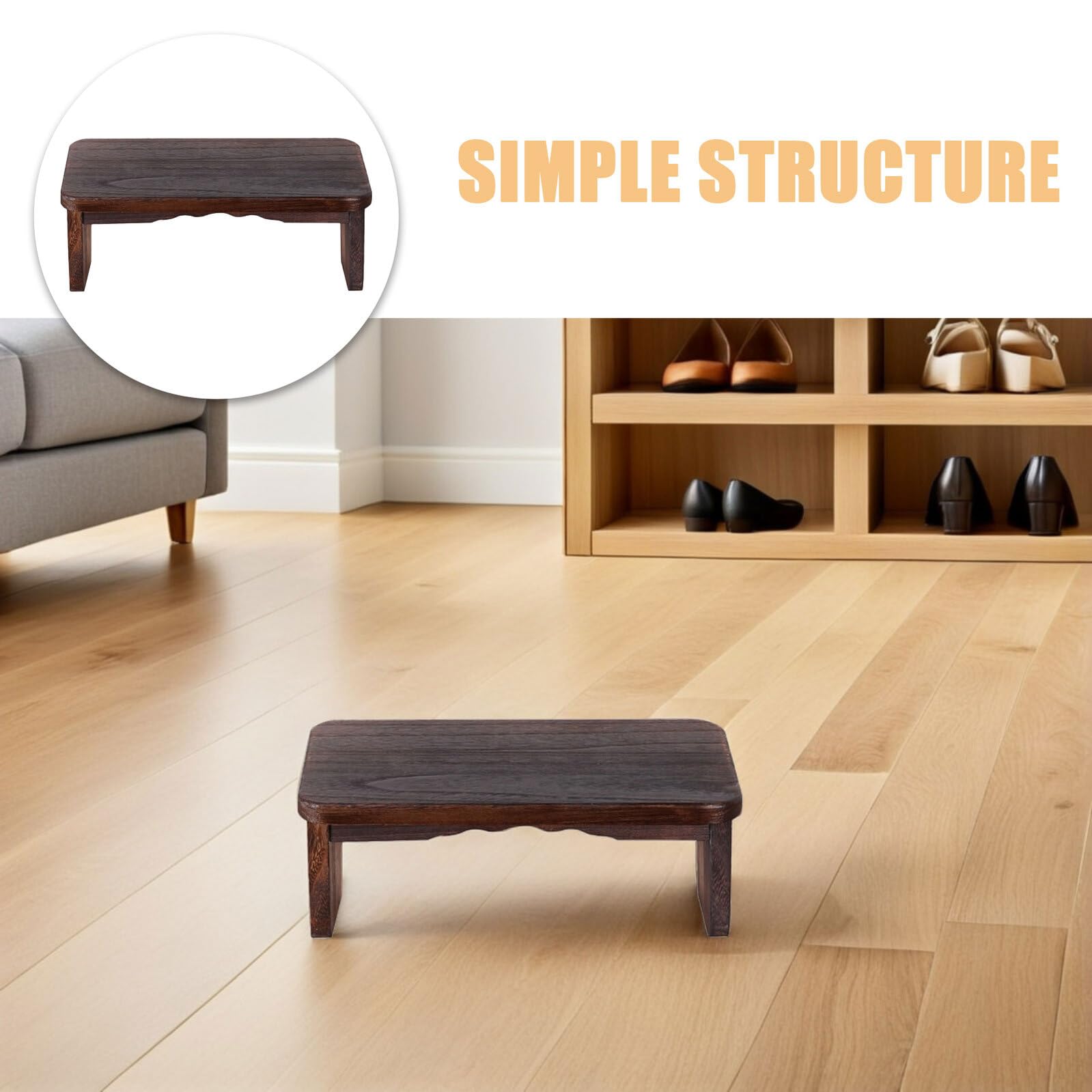 Banco de Meditación Ergonomico de Madera Maciza Taburete Arrodillado Portátil para Meditación Oración y Té Estable y Ligero para Uso Espiritual Hogar y Templos