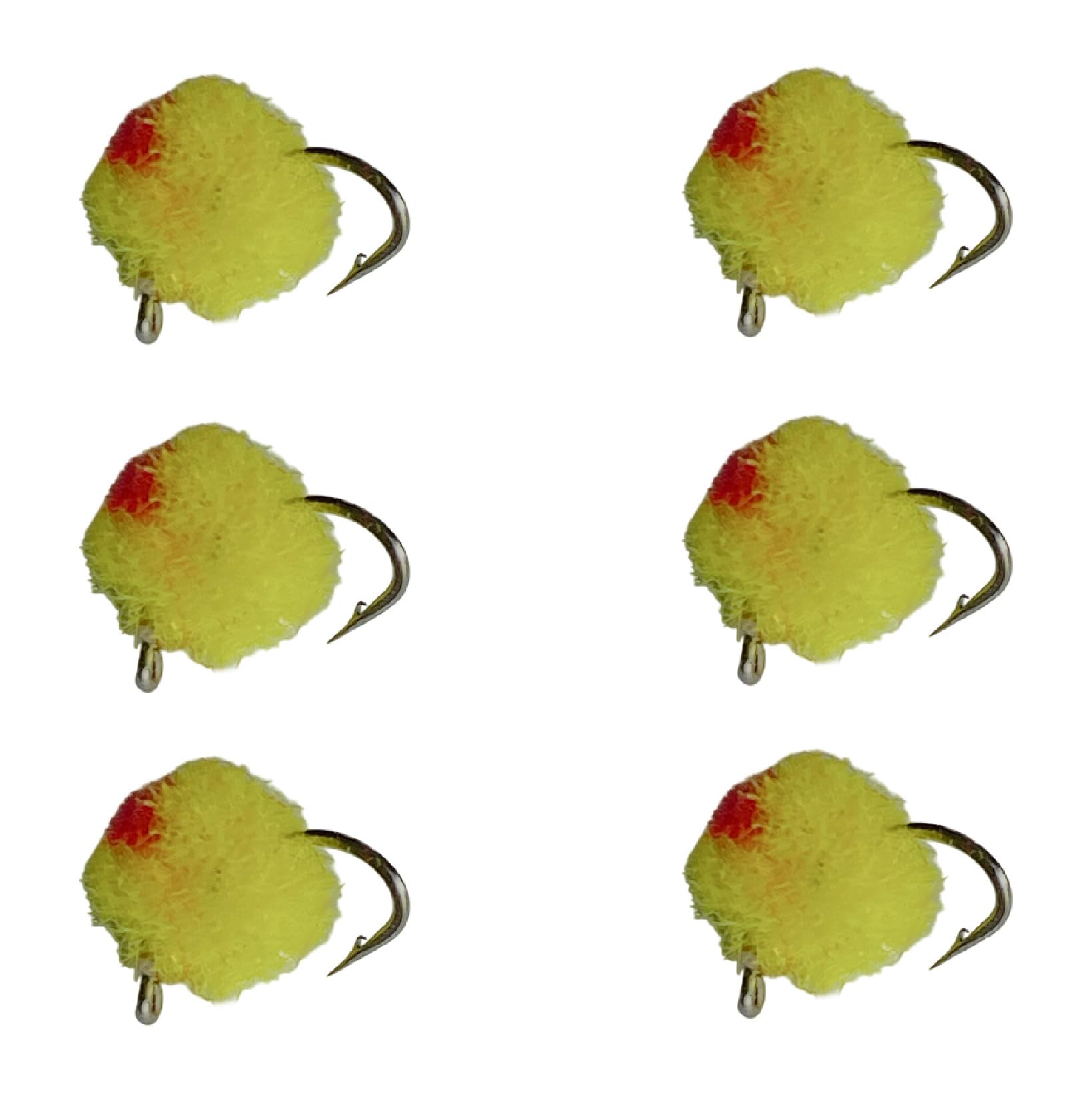 Bead Head Trout & Salmon Eggs, 12 Fly Fishing Lures in Size 12 - Streamer & Steelhead Flies