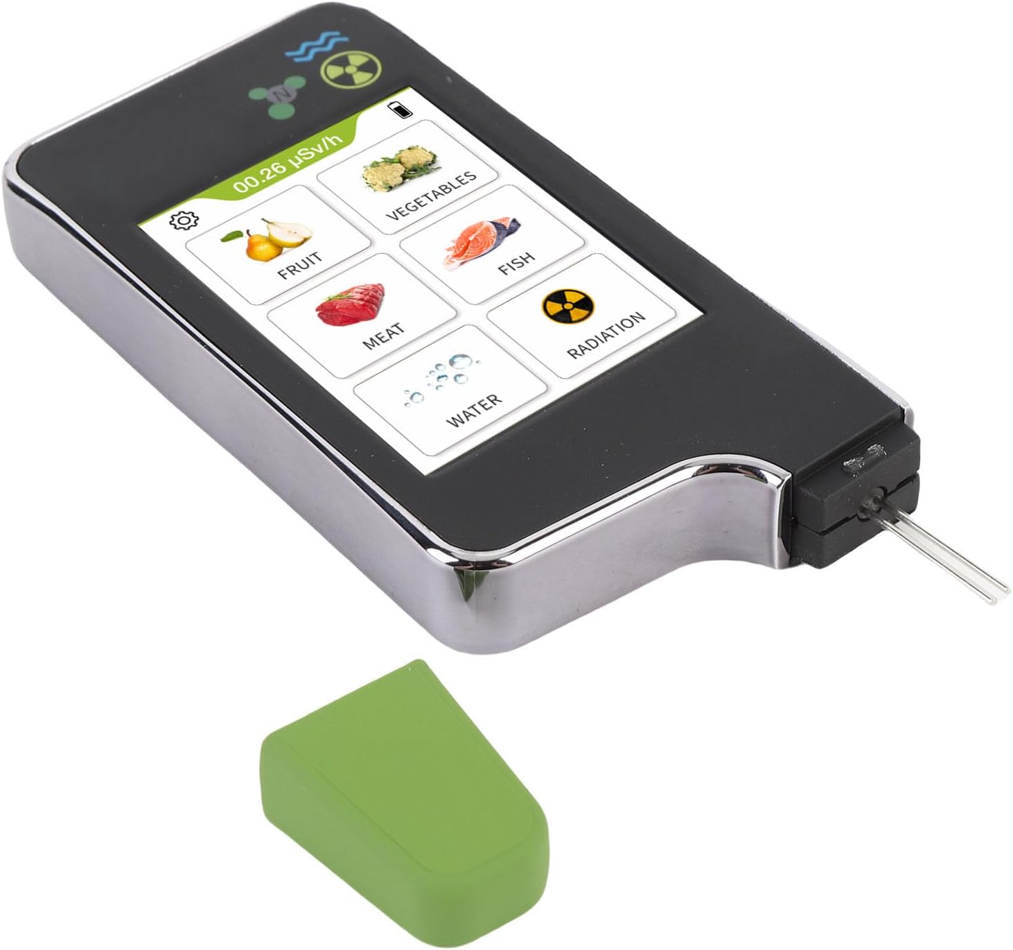 Fabater Nitrate Tester, 6 in 1 TDS Water Meter Portable Digital Food Radiation Detector, Water Quality Tester with Alloy Probe Display for Vegetable Fruit Meat Fish