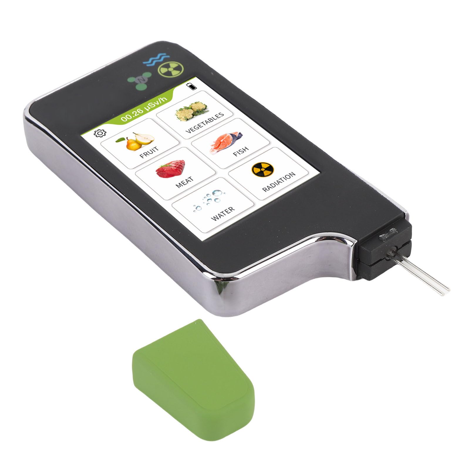 Alomejor Probador de Calidad del Agua TDS, Detector Portátil de Nitrato y Radiación 6 en 1 para Seguridad Alimentaria y Pruebas Domésticas