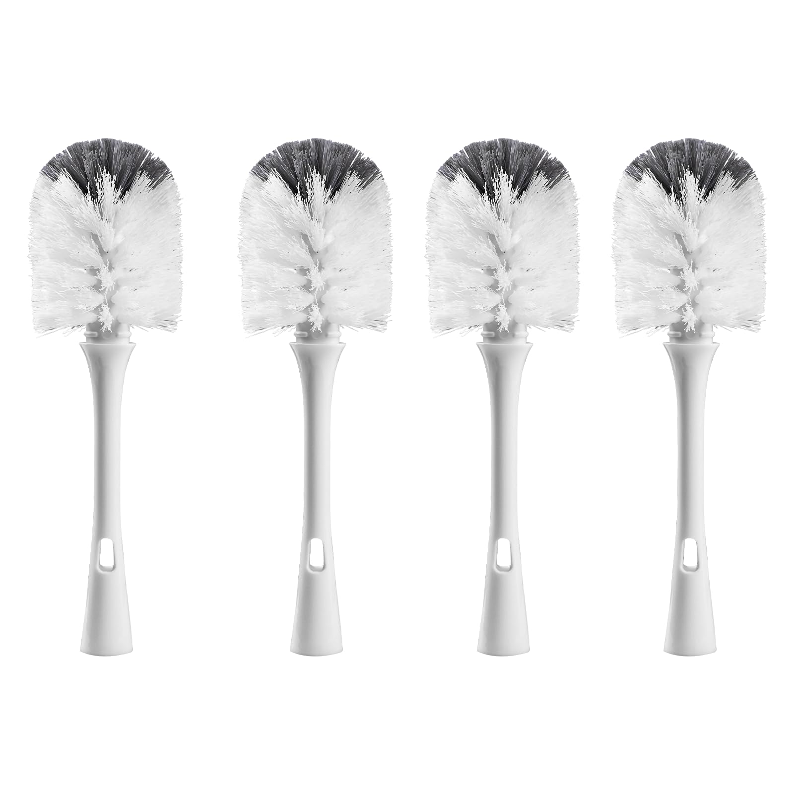 bottle brush replacement head for oxo bottle brush only, 4 pack bottle brush refills, dual bristle design for baby bottles, water bottles, glasswares
