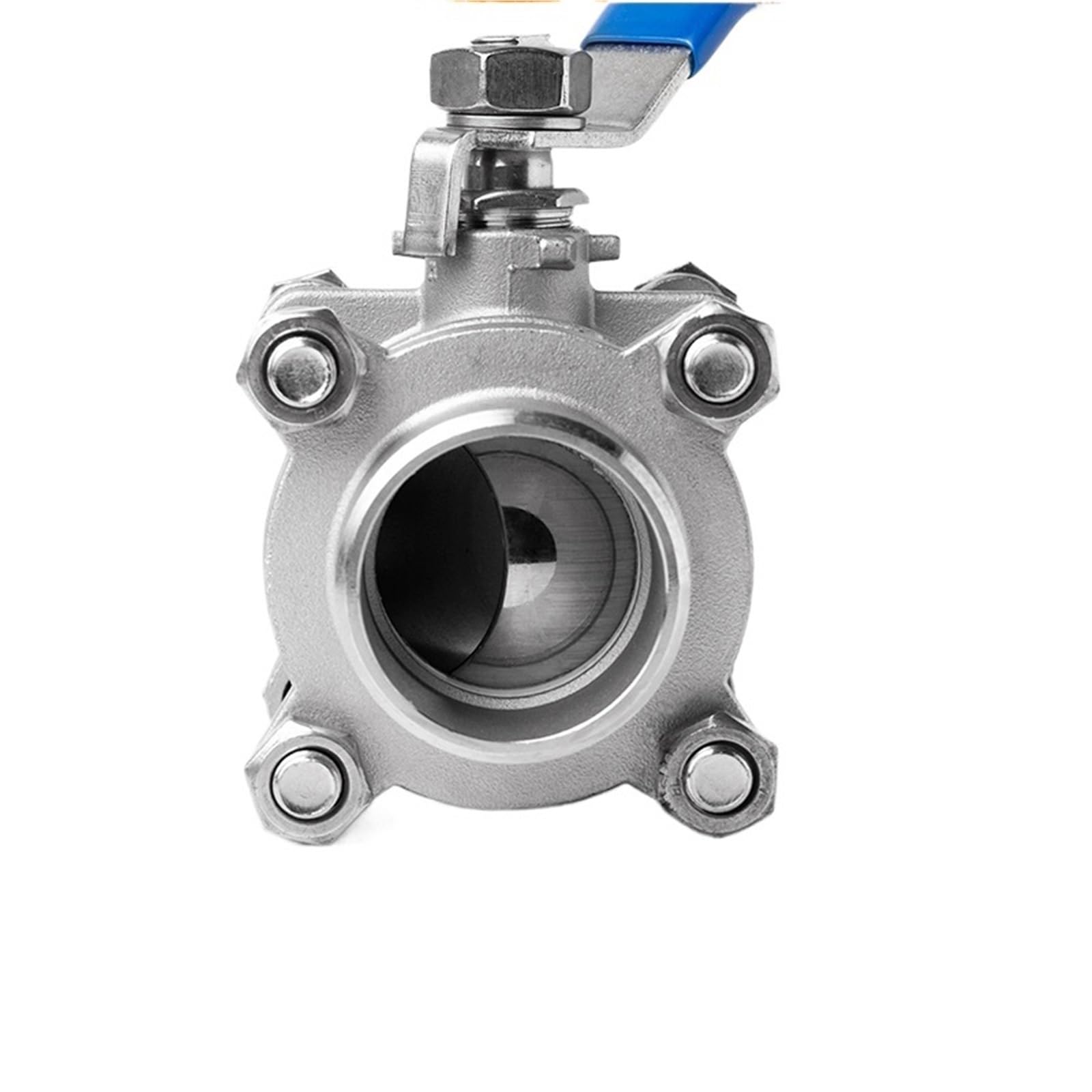 Válvula de bola DN32 inoxidable 304 soldada de tres piezas paso completo