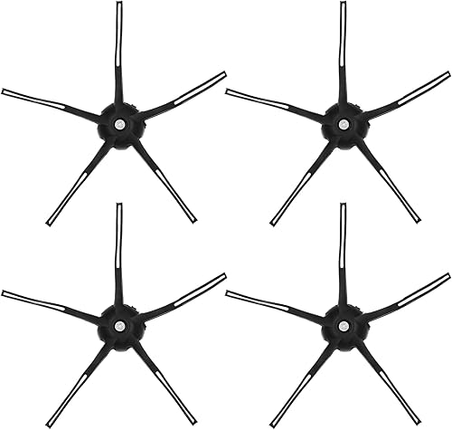 Cepillos laterales de silicona (4 piezas) compatibles con Roborock S8 Series, S7MaxV Series, S7 Series, Q7 Series, Q7Max Series, Q Revo, Serie S6,