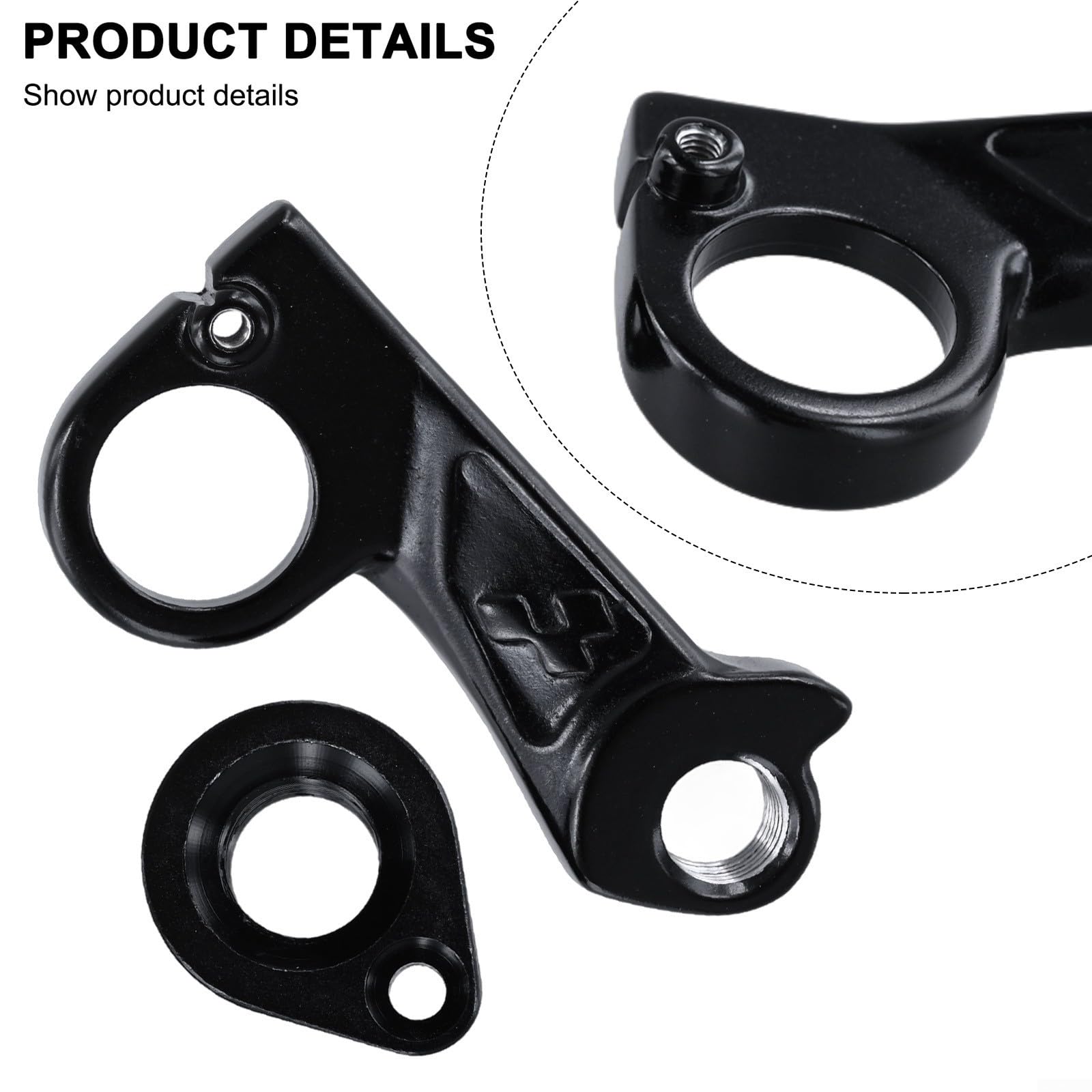 Gancio posteriore per deragliatore posteriore per Cube Reaction, Dropout in lega di alluminio con bulloni M12x1.0, parte di ricambio nera per mountain bike