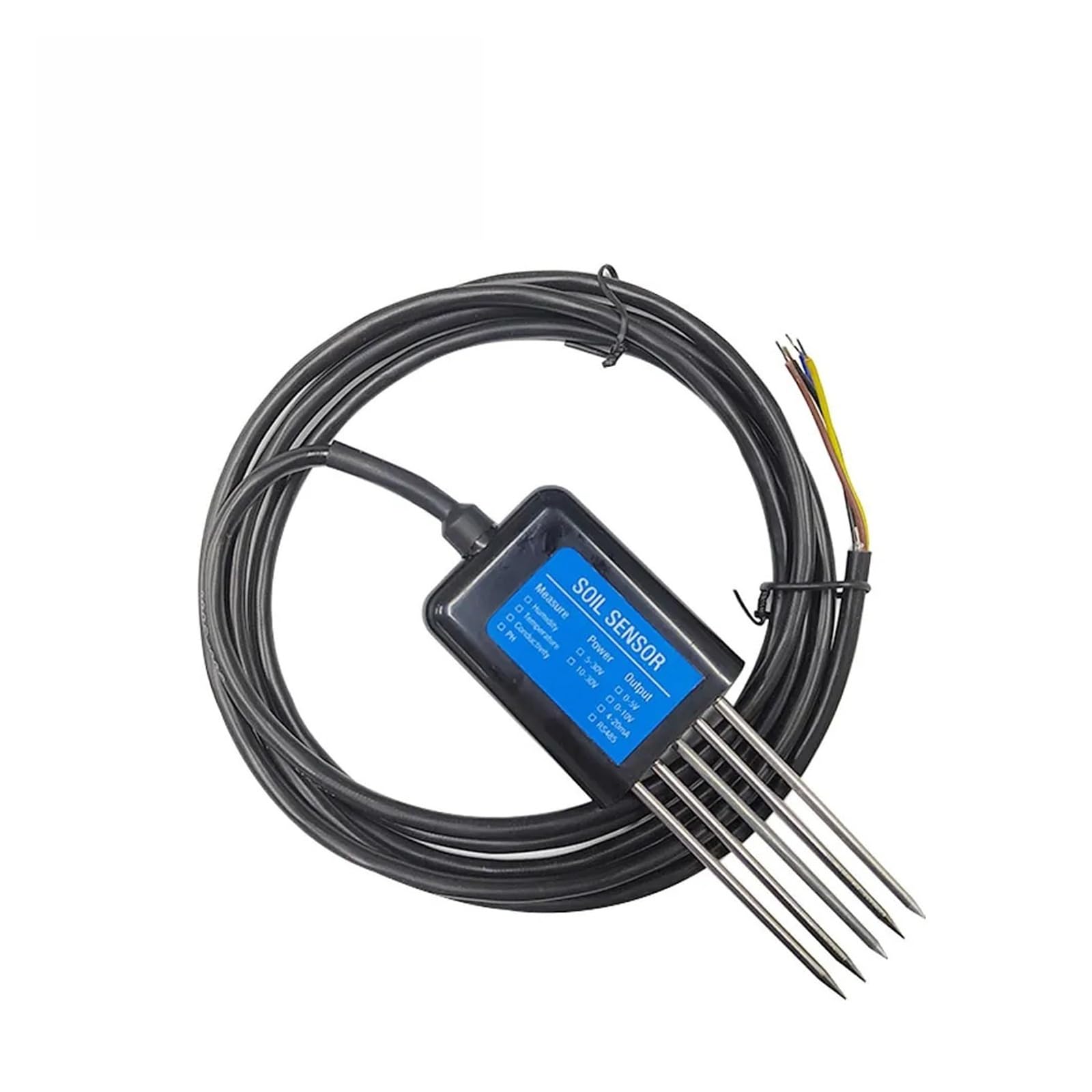 Medidor de Suelo Sensor de Humedad del Suelo, Temperatura, Humedad, CE, pH y NPK con Salida RS485 Opcional de 4-20 mA y 0-5 V(THPH-S)