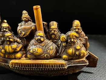 七福神 置物 骨董 アンティーク Amazon.co.jp: 七福神 宝船 龍 置物 レトロ アンティーク 骨董