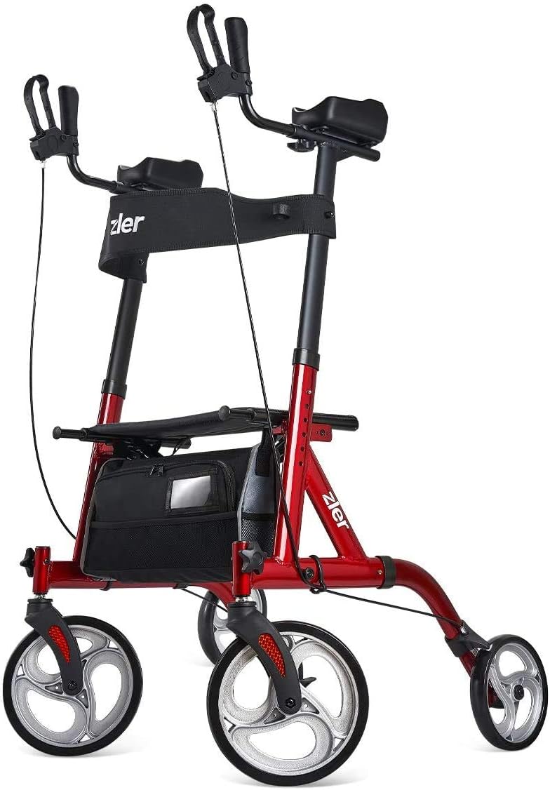 Zler Upright Walker, Stand Up Rollator Walker with 10