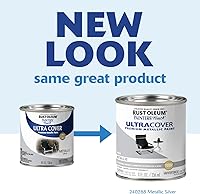 Vista 238 de Rust-Oleum Painter's Touch 1979502 - Pintura de látex, color negro brillante, 1 cuarto de galón
