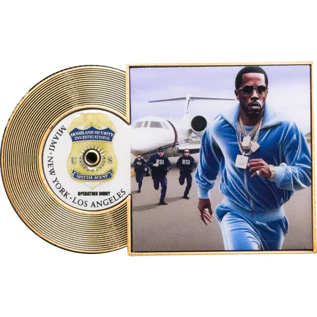 AMERICA'S FRONT LINE BL4-014 HSI Challenge Coin Record for Diddy Warrant Miami LA NY SRT CBP AMO NYPD LAPD Miami Police