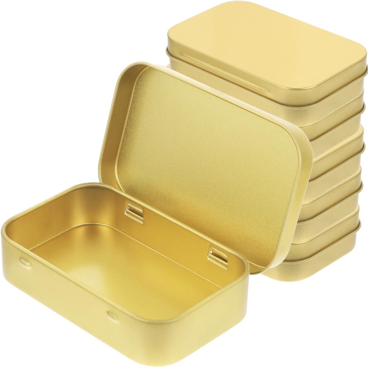 Beaupretty 6pcs Box Tinplate Storage Box Pantry Organiser Canister Embossed Candy Cans with Lids Tin Cans with Lids Cookie Jar Pink Tin Container Loose Leaf Tea Storage Containers Balm Golden