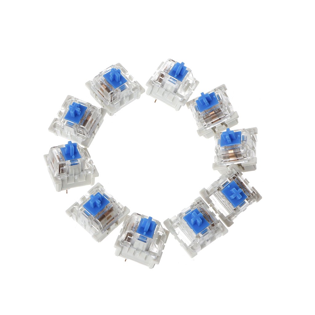 10PCS Set for Mechanical Keyboard MX Clone Switches Blue Testing for Key Shaft 3Pins