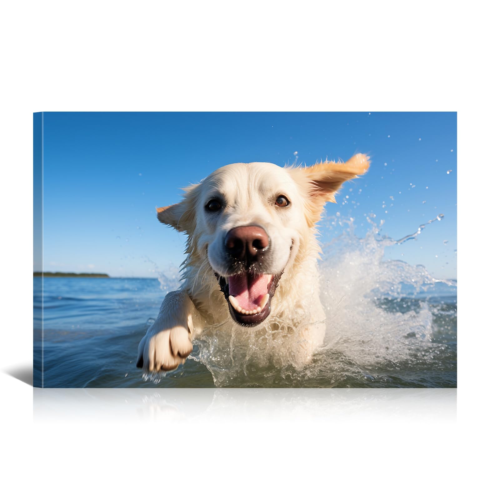 Custom Personalised Photo Prints on Canvas Wall Art for Family Baby Pets Picture Print, Customised Gifts for Women Men Birthday Decor, A1 A2 A3 A4, 60x40cm (24x16in)