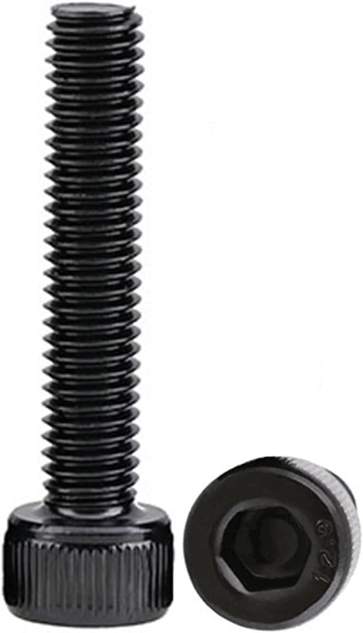 100pcs M3 x 25mm 12.9 Grade Alloy Steel Hex Socket Head Cap Screws Bolts,Black Oxide Finish