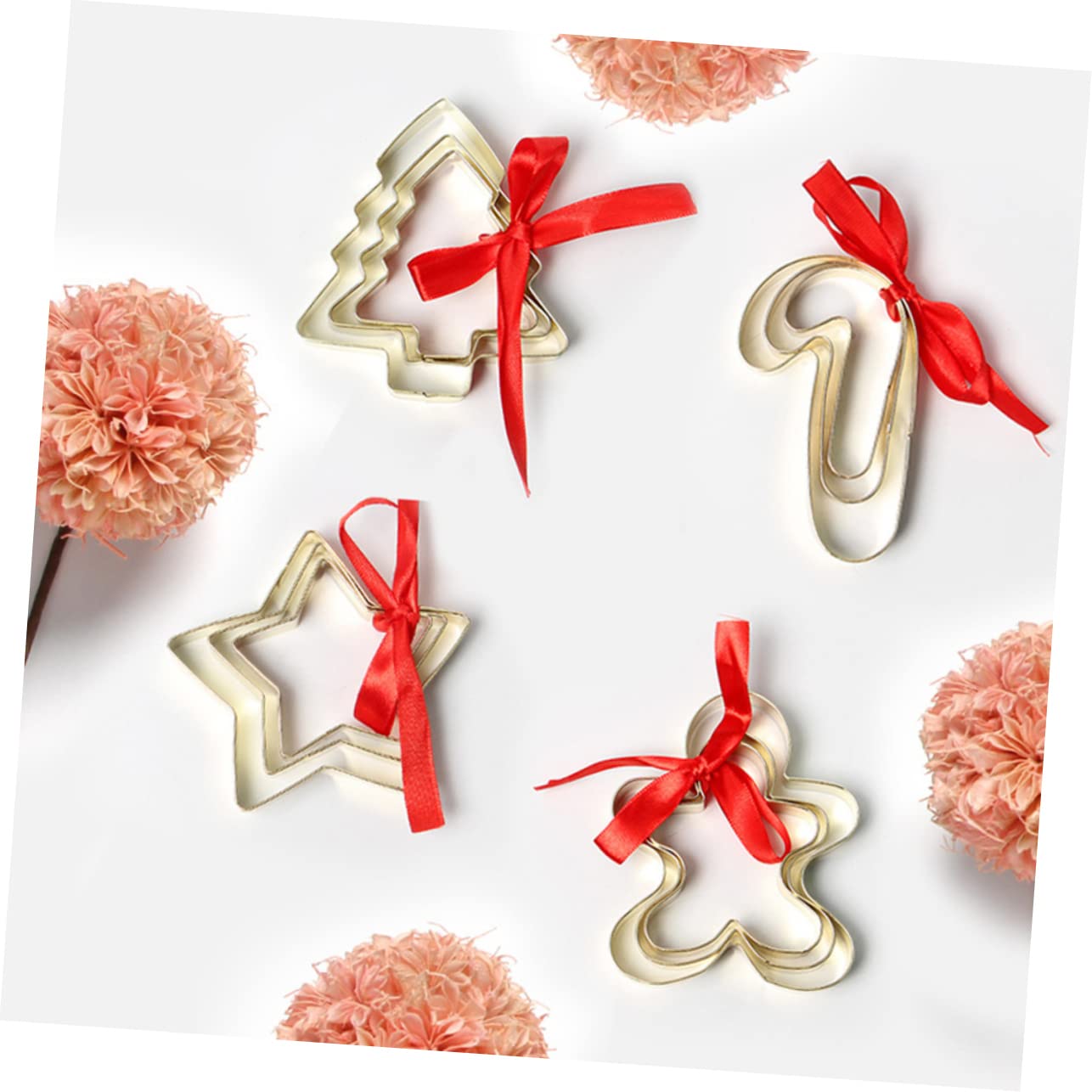 Anneome Lot De 3 Emporte-pièces De Noël Assortis En Acier Inoxydable Faciles À Utiliser Antiadhésifs Pour Une Cuisson En Toute Sécurité