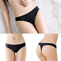 Vista 4 de Generic sin costuras para mujer, NegroBlancoNude - Tanga