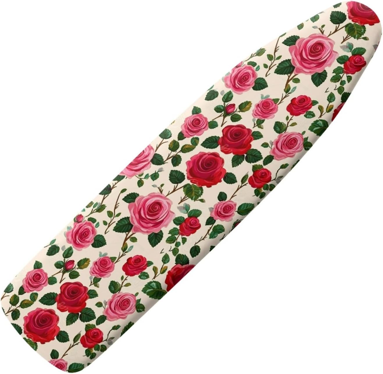Iron Board Cover with Padding Standard Size Leaf Rose Pink Padded Ironing Board Covers 15x54 Heat Reflective Extra Thick Wide Non Stick Scorch and Stain Resistant Heatproof
