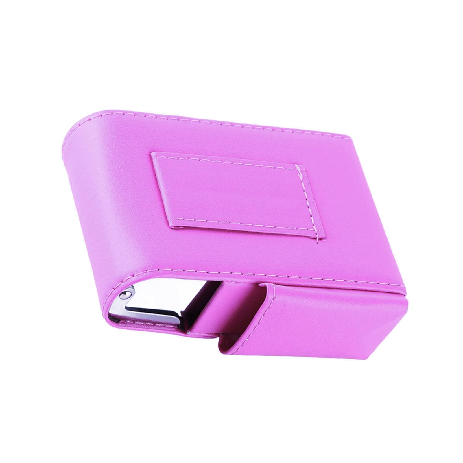 Portasigarette da Donna, Portasigarette in Pelle PU con Accendino Porta Carte di Nome Rosso Rosato