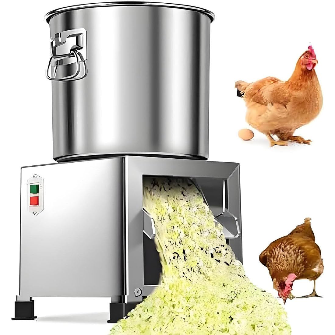 Hachoir à Légumes électrique Professionnel à 4 Lames, Robot Culinaire Robuste, Broyeur en Acier Inoxydable De 1800 W, pour La Préparation D'aliments pour Volailles Et Animaux