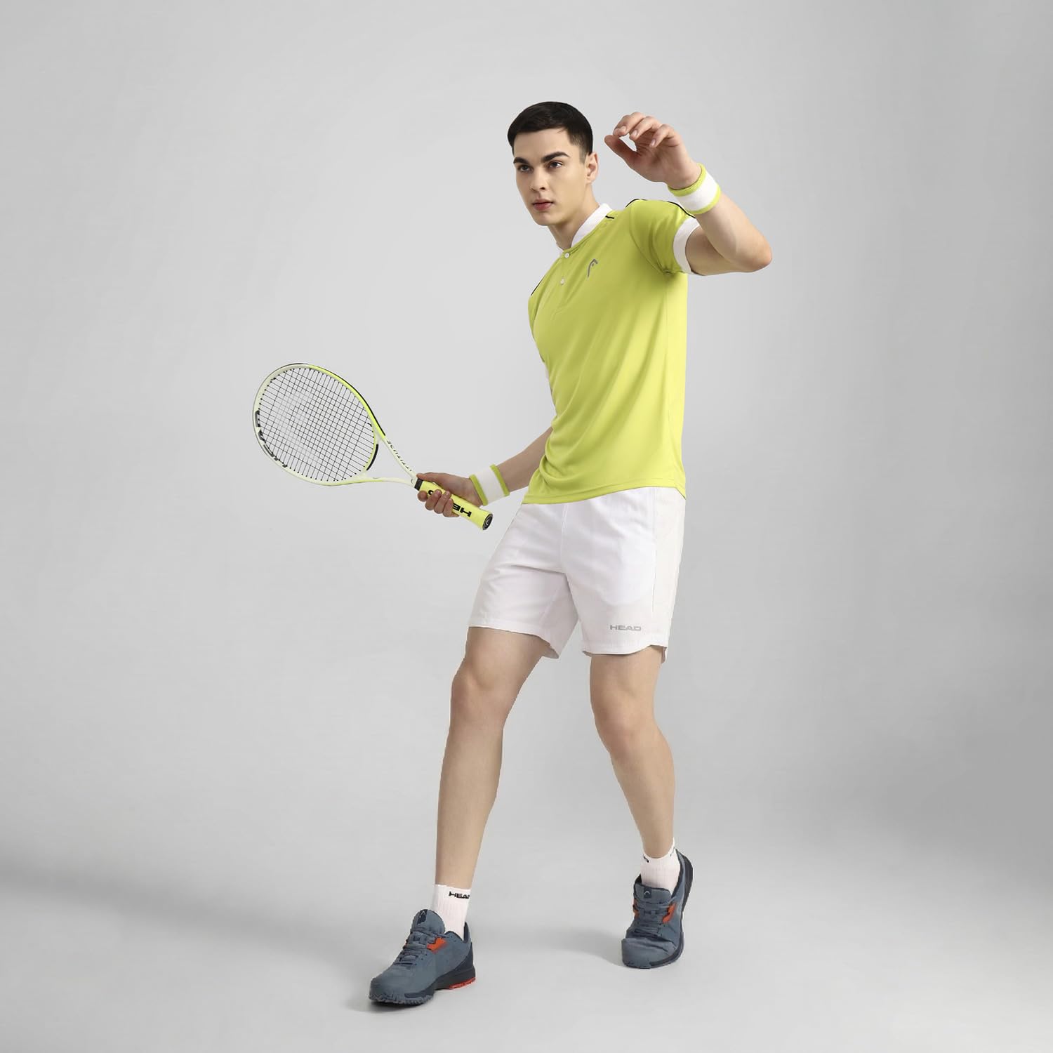HEAD HPS-1112 Tennis Shorts for Mens | Material: Micro Polyester | Size: Large | Color: White 4
