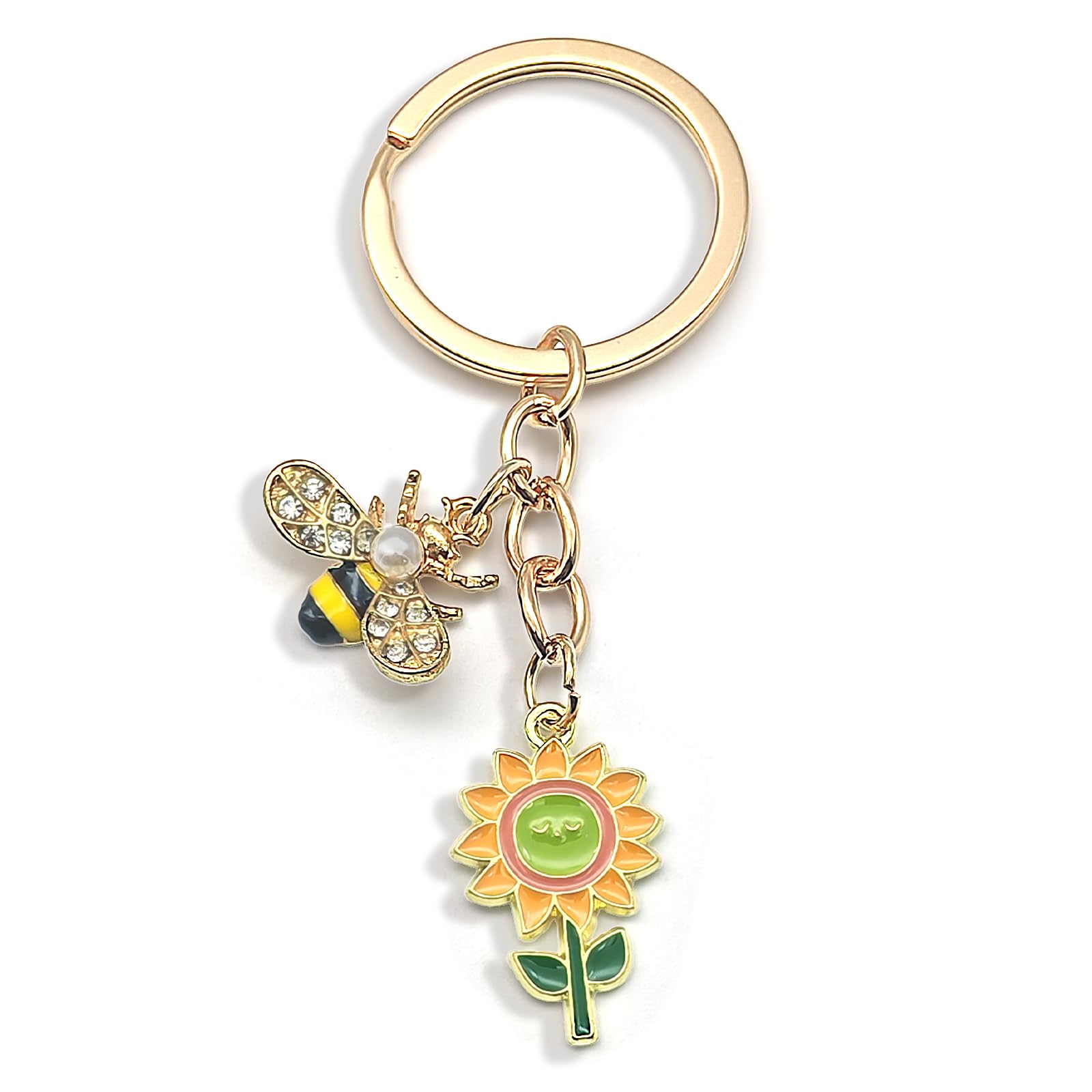 Zynara Schlüsselanhänger Biene,Geschenke Bienen Glücksbringer für Lehrer,Frauen,Mädchen,Geburtstagsgeschenk,Weihnachtsgeschenke