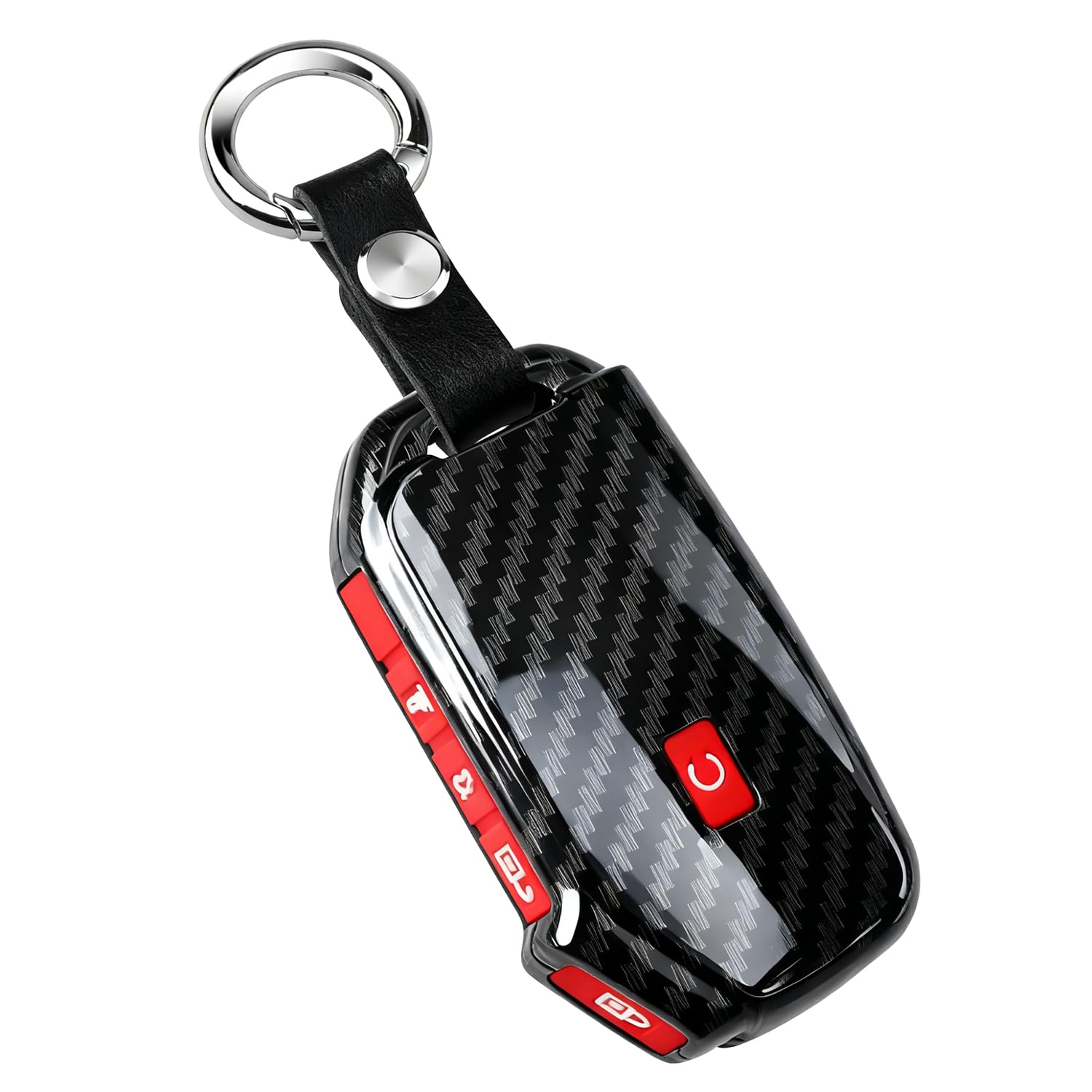 QBUC for Kia Key Fob Cover, Key Fob Case for Kia Ceed Cerato Forte NIRO Seltos Sorento Soul Sportage 2021 for K5 Telluride Carbon Fiber Pattern Remote