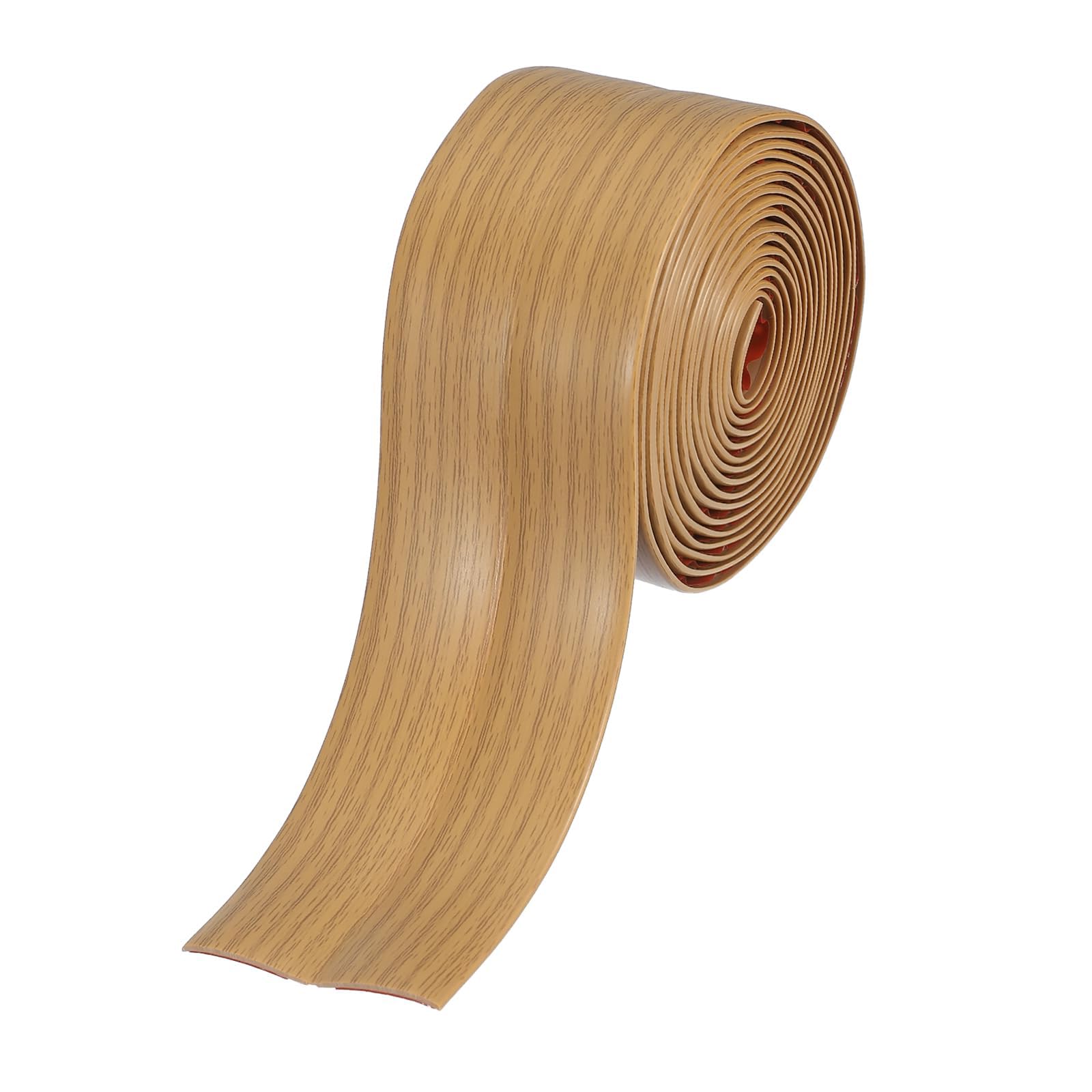 TA-VIGOR Wall Corner Protector 2.4 in x 10 Ft, Self Adhesive Wall Corner Guard Edge Protector Flexible Peel and Stick Molding Trim for Ceiling Countertop, Yellow Oak Grain