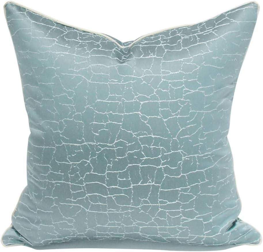 HBJWOV Wind Green Pillow Case Model Room Soft Installation Living Bedroom Double-Sided Sofa Cushion